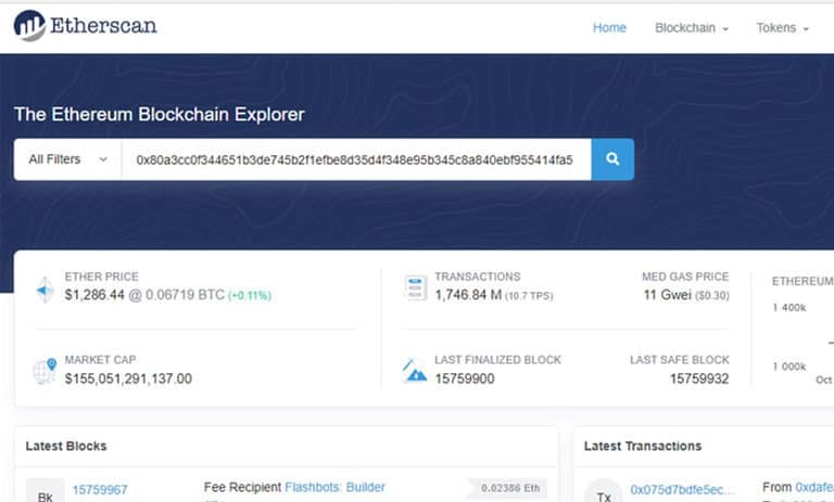 سایت اتراسکن چیست؟ آموزش کار با سایت Etherscan