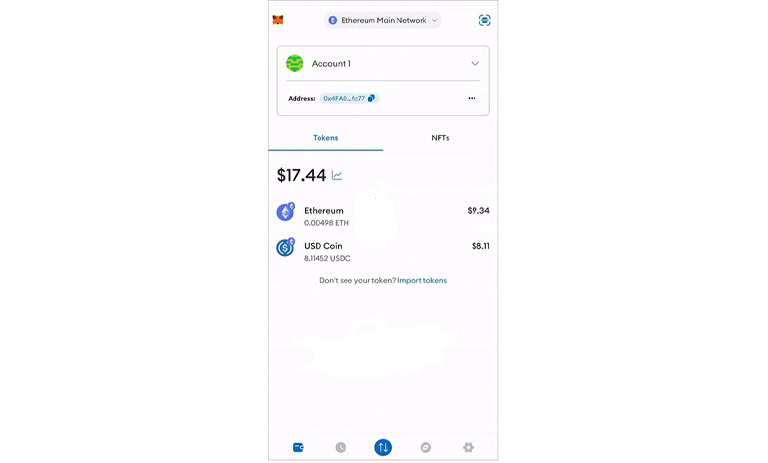 یافتن هش تراکنش در کیف پول متامسک