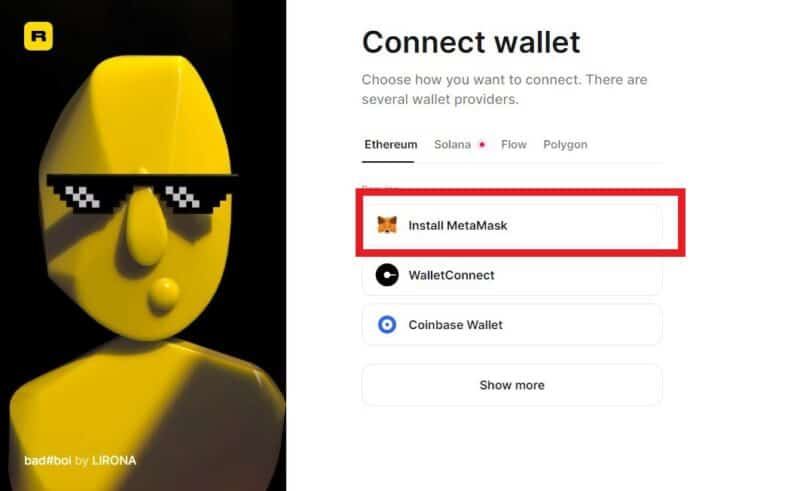 اتصال اکانت راریبل به کیف پول
